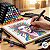 Kit Canetinhas Marcador para Colorir com Estojo - 30 Cores - Ponta Bullet 1mm e Chanfrada 6mm - 1 unidade - Deli - Rizzo - Imagem 5