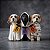Enfeite Decorativo de Halloween em Resina - Dogs Boo - 12x15x8cm - 1 unidade - Cromus - Rizzo - Imagem 1