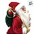 Papai Noel Decorativo em Pé com Saco de Presentes e Urso - Vermelho e Dourado - 45cm - RZO01902 - 1 unidade - Rizzo - Imagem 5