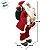 Papai Noel Decorativo em Pé com Saco de Presentes e Urso - Vermelho e Dourado - 45cm - RZO01902 - 1 unidade - Rizzo - Imagem 7