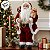 Papai Noel Decorativo em Pé com Saco de Presentes e Urso - Vermelho e Dourado - 45cm - RZO01902 - 1 unidade - Rizzo - Imagem 8