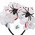 Tiara de Halloween - Véu de Noiva com Flores e Aranhas - 15x50cm - 1 unidade - Rizzo - Imagem 3