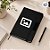 Caderno de Anotações em Tecido e Metal Personalize com Logo - Preto - 21,5x14,5cm - 1 unidade - Rizzo - Imagem 2