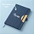 Caderno de Anotações em Tecido e Bambu Personalizado com Nome - Azul - 21,5x14,5cm - 1 unidade - Rizzo - Imagem 1