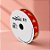 Fita de Cetim 15mm x 10m - Renas e Pinheiros Vermelho - ECF003H Cor 530 - Rolo 10m - 1 unidade - Progresso - Rizzo - Imagem 1