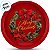 Bandeja de Metal Decorativa de Natal Redonda - Guirlanda Merry Christmas - 32x32x1,5cm - 1 unidade - Rizzo - Imagem 4