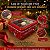 Lata de Natal de Metal com Visor - Vermelha Papai Noel e Amigos - 13x10x5cm - 1 unidade - Rizzo - Imagem 2