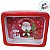 Lata de Natal de Metal com Visor - Vermelha Papai Noel e Amigos - 13x10x5cm - 1 unidade - Rizzo - Imagem 3