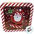 Lata de Natal de Metal com Visor - Vermelha - Noel com Doce e Presente - 15x15x6cm - 1 unidade - Rizzo - Imagem 3