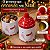 Lata de Metal de Natal Redonda - Boneco de Neve com Gorro e Pompom - 9x15x9cm - 1 unidade - Rizzo - Imagem 2