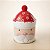 Lata de Metal de Natal Redonda - Papai Noel com Gorro e Pompom - 9x15x9cm - 1 unidade - Rizzo - Imagem 1