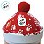 Lata de Metal de Natal Redonda - Papai Noel com Gorro e Pompom - 9x15x9cm - 1 unidade - Rizzo - Imagem 4