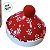 Lata de Metal de Natal Redonda - Papai Noel com Gorro e Pompom - 9x15x9cm - 1 unidade - Rizzo - Imagem 6