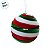Bola de Natal - Veludo Verde, Branca e Vermelho - 12cm - 1 unidade - Rizzo - Imagem 4