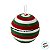 Bola de Natal - Veludo Verde, Branca e Vermelho - 15cm - 1 unidade - Rizzo - Imagem 5