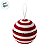 Bola de Natal - Veludo Vermelho e Branco - 15cm - 1 unidade - Rizzo - Imagem 4