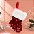 Meia de Natal para Pendurar - Vermelha com Paetê - 15cm - 1 unidade - Cromus - Rizzo - Imagem 1