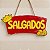Placa De Sinalização Em MDF Salgados De Festa Junina - Vermelha - 30x11,5cm - 1 unidade - Rizzo - Imagem 1