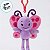 Chaveiro de Pelúcia Clip-On - Galinha Pintadinha - Borboleta - 10x13x4cm - 1 unidade - Toyng - Rizzo - Imagem 3