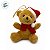 Enfeite Para Pendurar de Natal - Ursinho de Pelúcia - Gorro Vermelho - 10cm - 1 unidade - Rizzo - Imagem 2