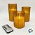 Kit Velas Eletrônicas de Led com Controle Remoto - Castanho - 3 unidades - Rizzo - Imagem 3