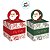 Caixa Pop Up para Panetone 250g - Nostalgia Vermelho / Verde - M 12x12x14,5cm - 10 unidades - Cromus - Rizzo - Imagem 3