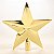 Topo Estrela Para Árvore de Natal - Ouro - 20x21cm - 1 unidade - Cromus - Rizzo - Imagem 1
