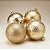 Bola de Natal - Ouro - Glitter, Texturizada e Espelhada - 10cm - 4 unidades - Cromus - Rizzo - Imagem 1