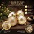 Bola de Natal - Ouro - Glitter, Texturizada e Espelhada - 10cm - 4 unidades - Cromus - Rizzo - Imagem 2