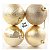 Bola de Natal - Ouro - Glitter, Texturizada e Espelhada - 10cm - 4 unidades - Cromus - Rizzo - Imagem 3