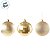 Bola de Natal - Ouro - Glitter, Texturizada e Espelhada - 10cm - 4 unidades - Cromus - Rizzo - Imagem 4