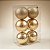 Bola de Natal - Ouro - Glitter, Texturizada e Espelhada - 8cm - 6 unidades - Cromus - Rizzo - Imagem 1