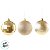 Bola de Natal - Ouro - Glitter, Texturizada e Espelhada - 8cm - 6 unidades - Cromus - Rizzo - Imagem 4