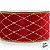 Fita Aramada Decorativa de Natal - Losango - Vermelho, Branco e Ouro -  6,3cmx4,57m - 1 unidade - Cromus - Rizzo - Imagem 3