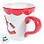 Caneca de Natal - Cavalo - Vermelho e Branco - 14,5x11,5x10,5cm - 1 unidade - Cromus - Rizzo - Imagem 3