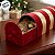 Caixa Gaveta de Natal - Vermelho Veludo e Ouro - 27,5x10x11cm - 1 unidade - Cromus - Rizzo - Imagem 5