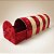 Caixa Gaveta de Natal - Vermelho Veludo e Ouro - 36,5x13x14cm - 1 unidade - Cromus - Rizzo - Imagem 1