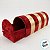 Caixa Gaveta de Natal - Vermelho Veludo e Ouro - 36,5x13x14cm - 1 unidade - Cromus - Rizzo - Imagem 3