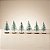 Mini Árvores Pinheiros de Natal Decorativas - Verde - 4x8x4cm - 6 unidades - Cromus - Rizzo - Imagem 1
