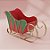 Enfeite Decorativo de Natal Trenó - Geometric - Vermelho, Verde e Ouro - 31x18x12cm - 1 unidade - Cromus - Rizzo - Imagem 1