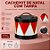 Cachepot de Metal com Alça e Tampa - Geometric - Vermelho/Branco - 14x13cm - 1 unidade - Cromus - Rizzo - Imagem 2