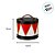 Cachepot de Metal com Alça e Tampa - Geometric - Vermelho/Branco - 14x13cm - 1 unidade - Cromus - Rizzo - Imagem 4