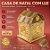 Casinha Decorativa De Natal Com LED - Ouro - 25x19,5x19,5cm - 1 unidade - Cromus - Rizzo - Imagem 2