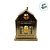 Casinha Decorativa De Natal Com LED - Ouro - 25x19,5x19,5cm - 1 unidade - Cromus - Rizzo - Imagem 4