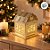 Casinha Decorativa De Natal Com LED - Ouro - 25x19,5x19,5cm - 1 unidade - Cromus - Rizzo - Imagem 6