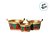 Cachepot Triagular Decorativo de Natal - Ouro, Vermelho e Verde - P/M/G - 3 unidades - Cromus - Rizzo - Imagem 3