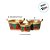 Cachepot Triagular Decorativo de Natal - Ouro, Vermelho e Verde - P/M/G - 3 unidades - Cromus - Rizzo - Imagem 4