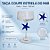 Taça de Vidro Coupe - Estrela do Mar - Azul - 330ml  - 1 unidade - Cromus - Rizzo - Imagem 2