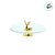 Bailarina Giratoria com Rena de Natal - Ouro - 15x15x9cm - 1 unidade - Cromus - Rizzo - Imagem 3