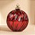 Bomboniere Redonda de Vidro de Natal - Bola Vermelho e Ouro - 13x11x11cm - 1 unidade - Cromus - Rizzo - Imagem 1